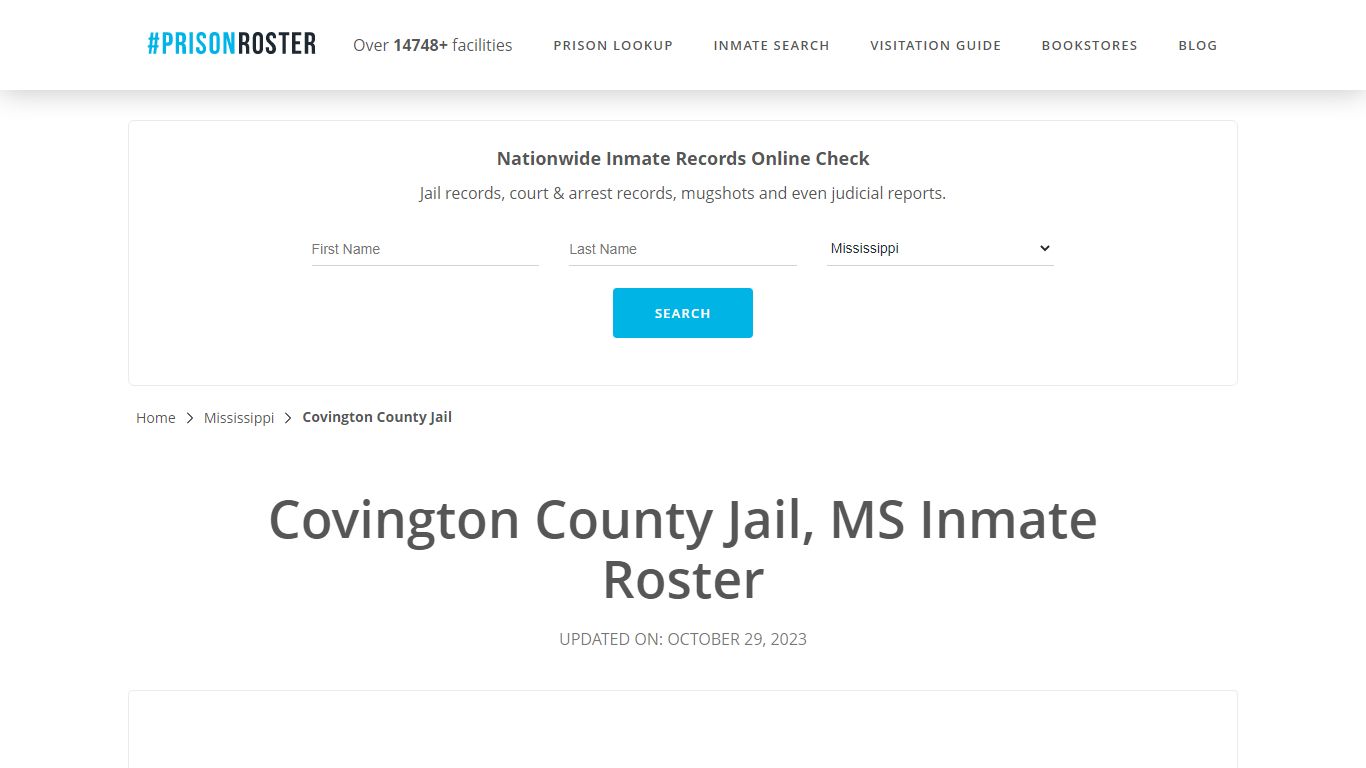 Covington County Jail, MS Inmate Roster - Prisonroster